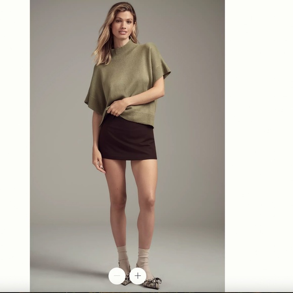 Mock Neck Anthropologie Sweater Green - Picture 2 of 4